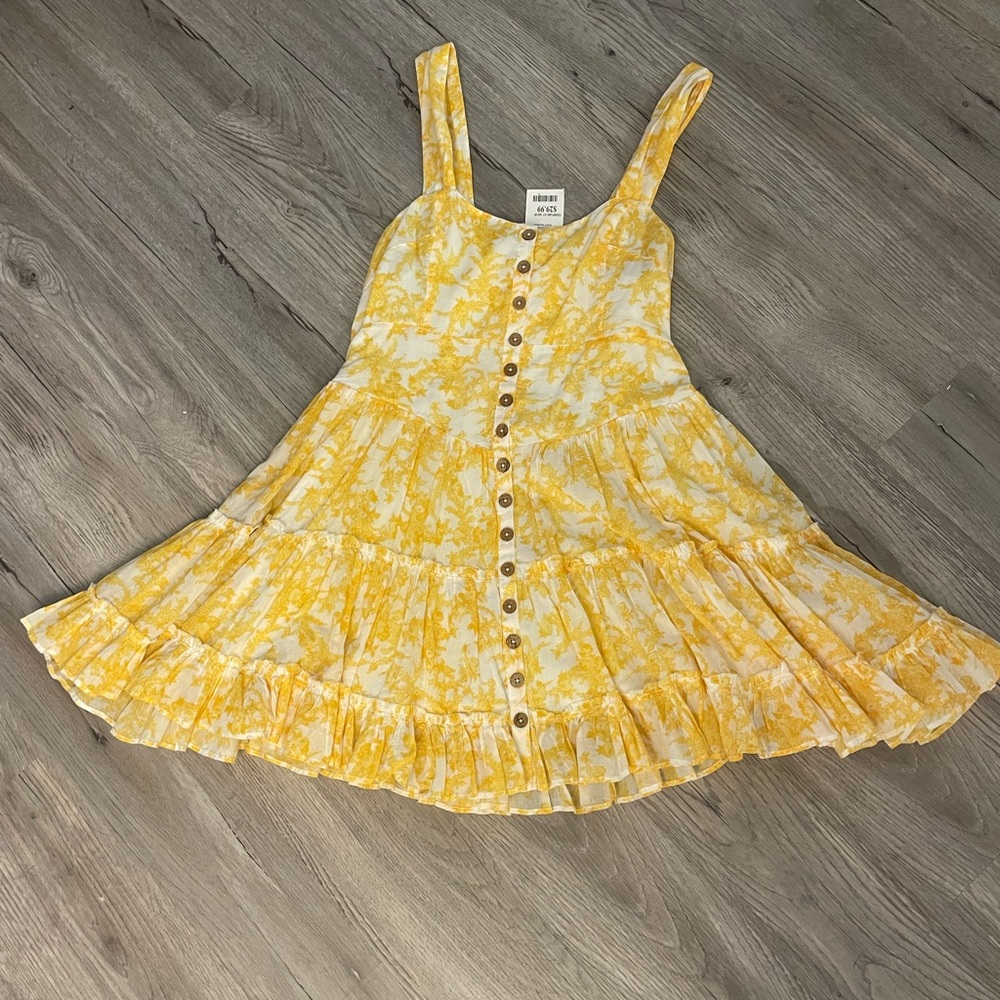 Yellow floral Free People dress